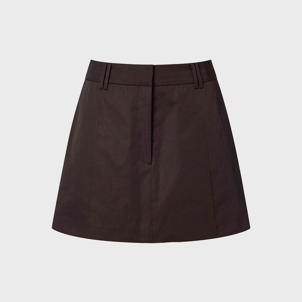 A-Lined Mini Skirt Pants · Brown L807_93
