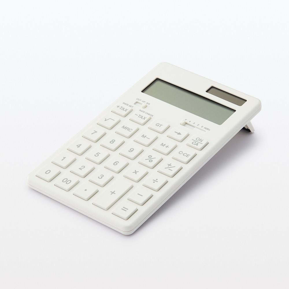 [MUJI] 계산기 12자리 라이트 그레이 심플 깔끔 탁상용