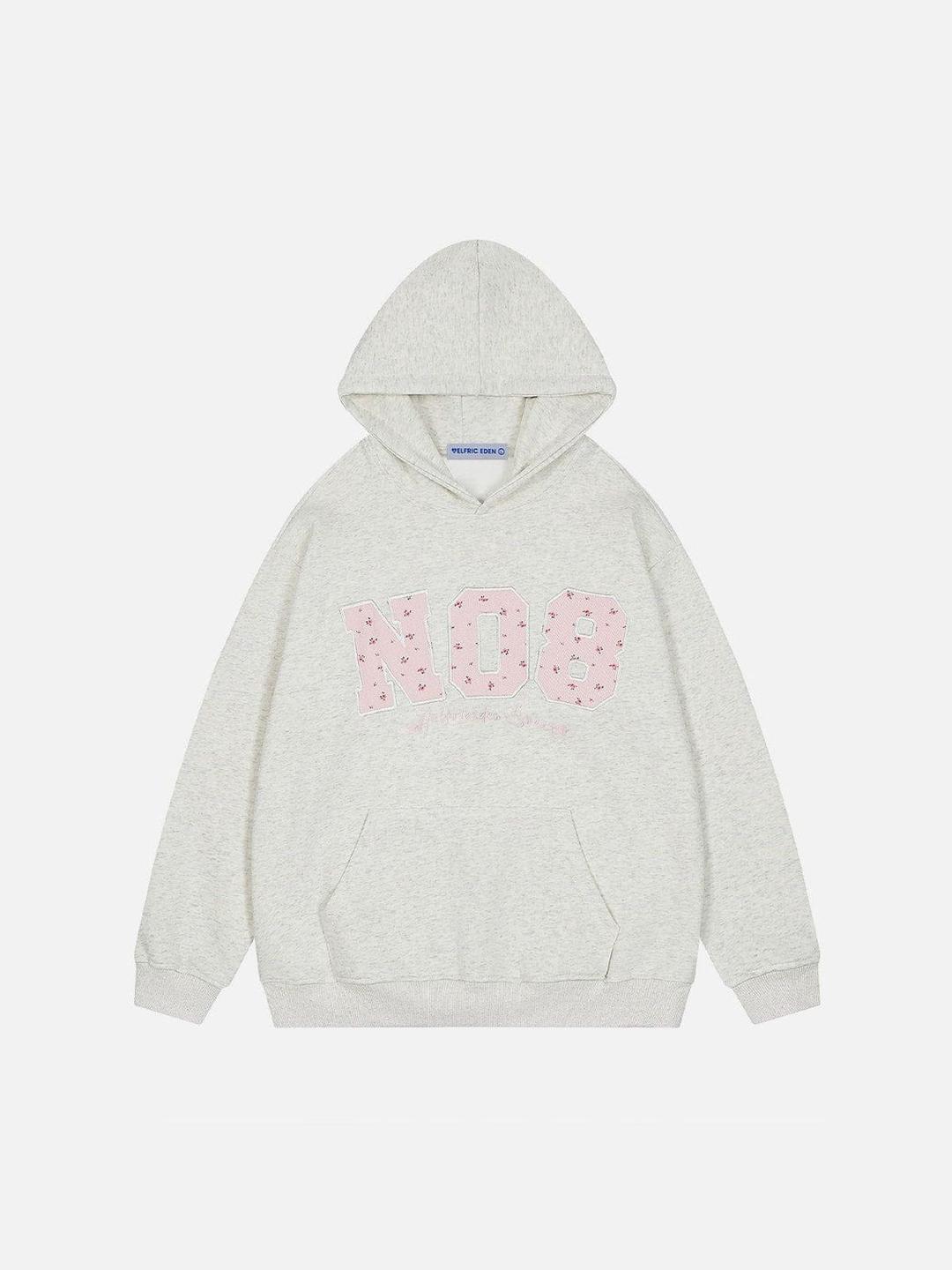 Aelfric Eden N08 Applique Hoodie - Grey / XS