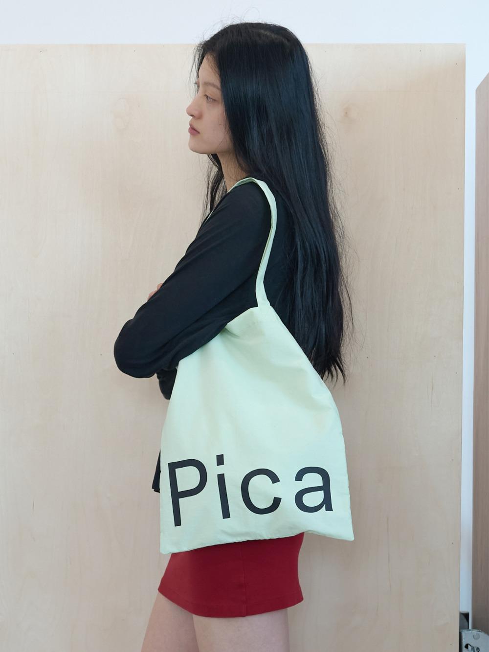 DOUBLE-SIDED LOGO SHOULDER BAG (lime)