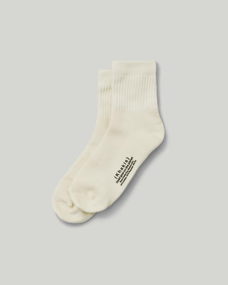 3P Stock Quarter Socks Ivory