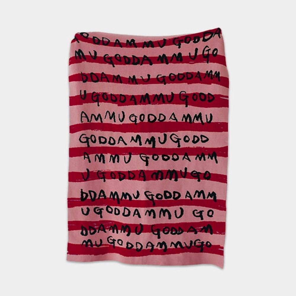 [29CM 단독] 고땜무 작가, 말 많은 땜무 PINK 니트 블랭킷