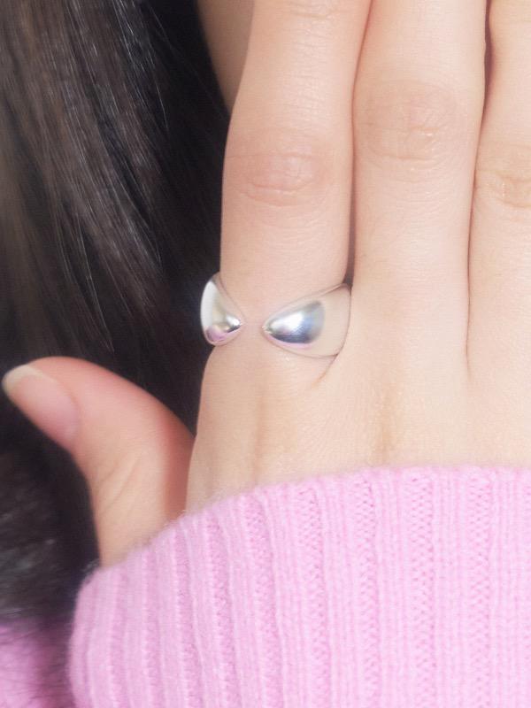 [silver925] leaf open ring - 2color