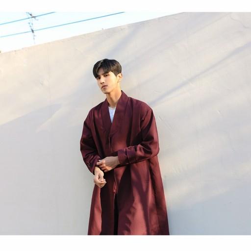 남자 한복 코트 [버건디]
