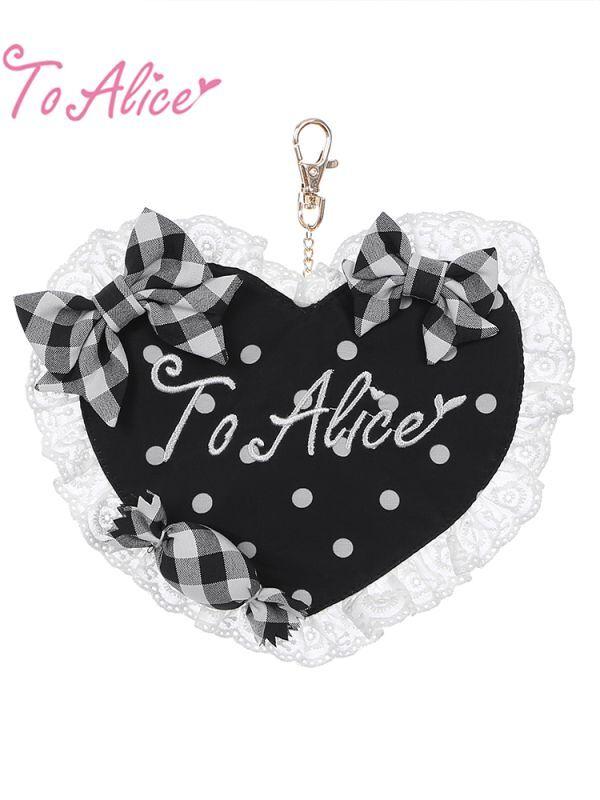 【ToAlice】S2326ドット×ギンガムハートストラップ【50％OFF】