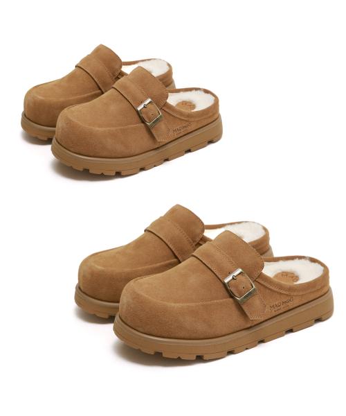 Narang 3Color 남녀공용 유니섹스 소가죽 방한 슬라이더 2.5cm