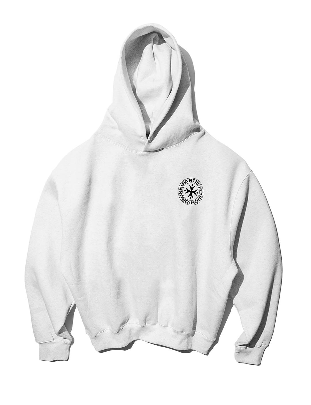 [12월 18일 예약발송] Oversized Logo Hoodie (MELANGE WHITE)