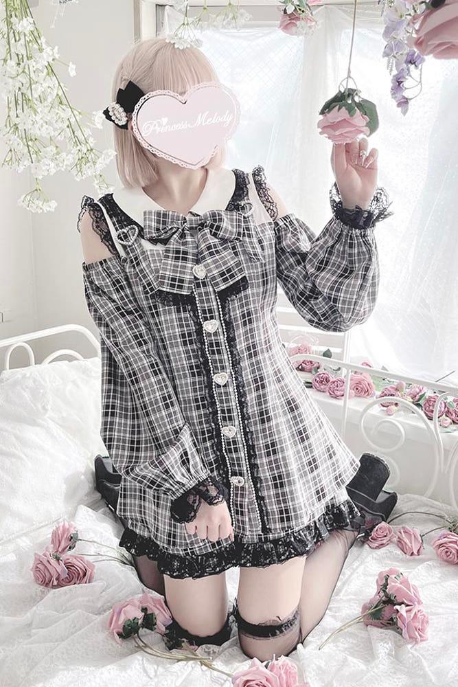 마즈 멜빵 체크 셋업