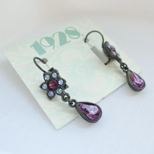2000s 1928 flower dangle earrings