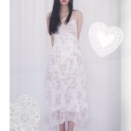 ♡재입고♡ Frill chiffon dress