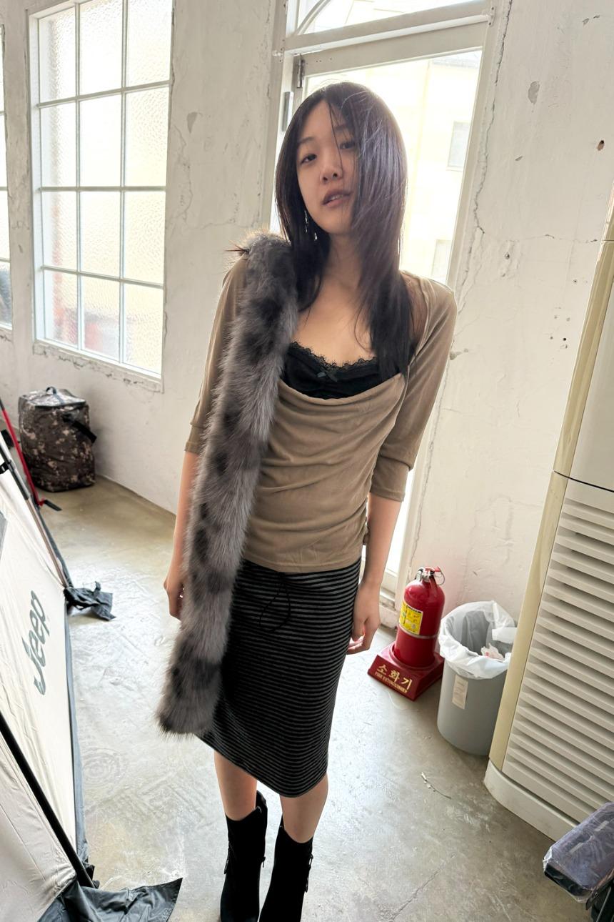 ciel lace tee (2color)