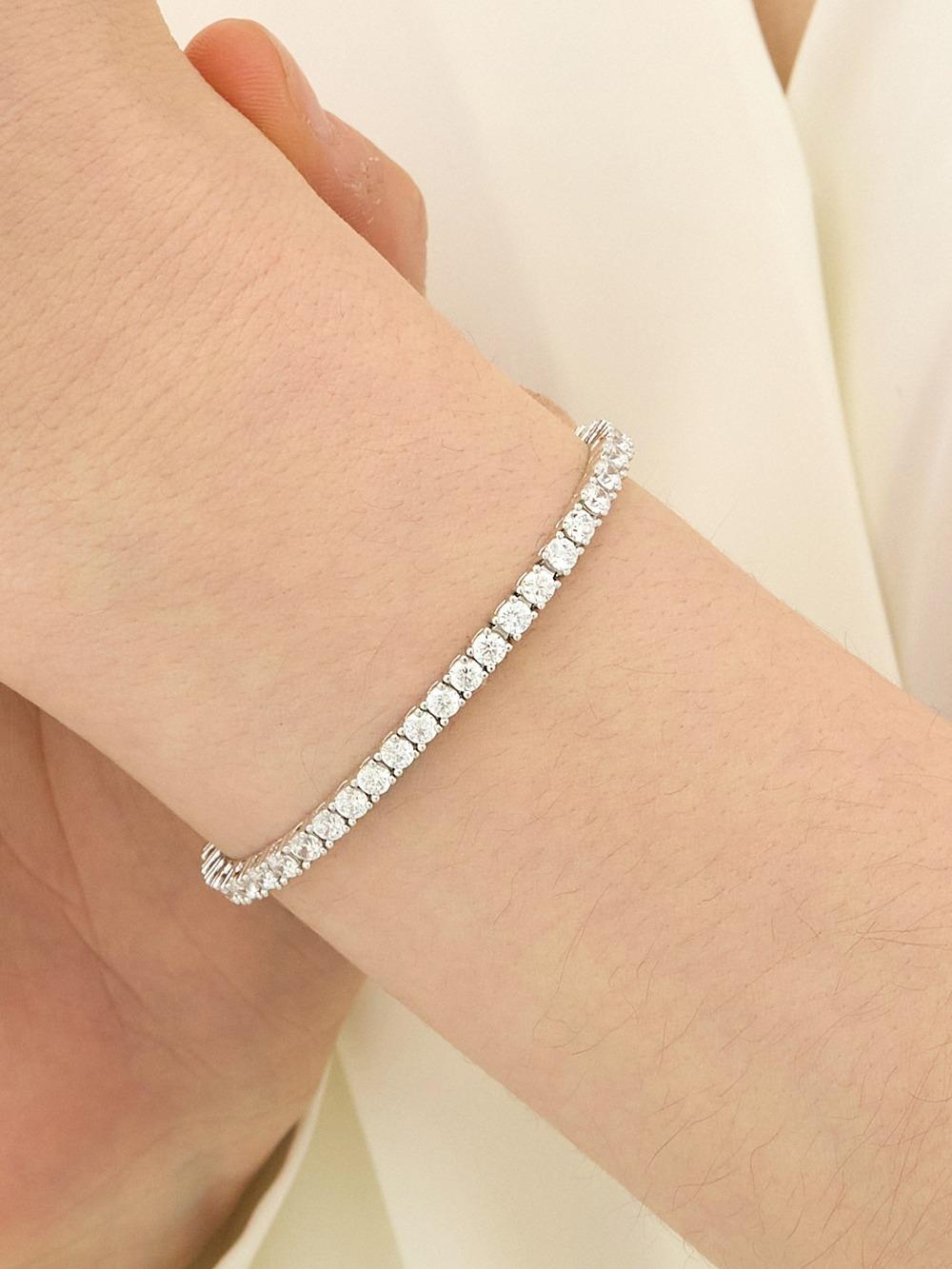 에센스 실버 4프롱 테니스 팔찌 3mm 2종 택1 HL4B5B400_2