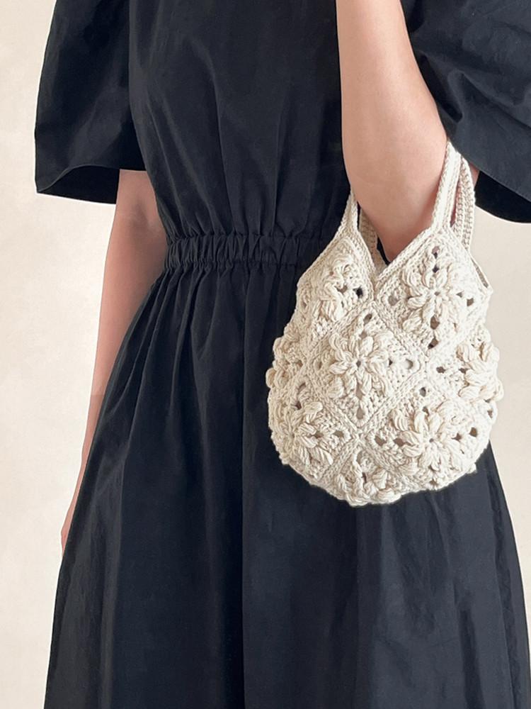 [DIY] 도화지 약과 스퀘어 가방 / 코바늘 뜨개 패키지(동영상)