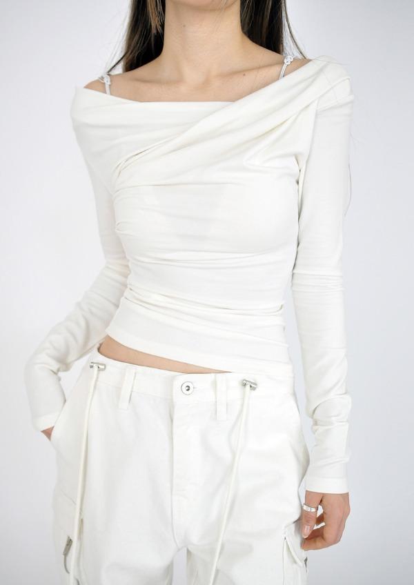 ruffle shirring T(5color)