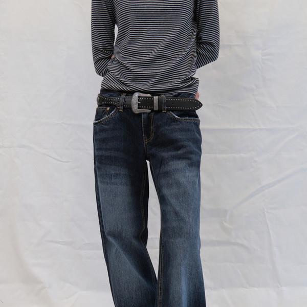Vintage Washed Low Rise Denim (Denim/3size)