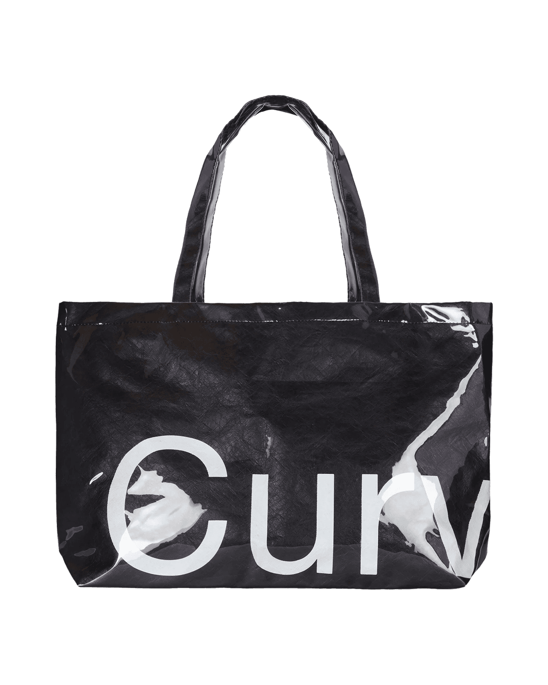 Large Black Curves Tyvek Tote