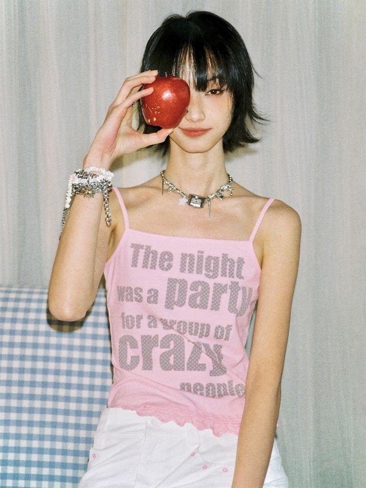Crazy Polka Dot Letter Camisole【s0000012432】