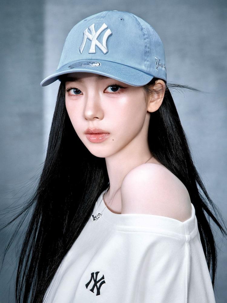 [카리나PICK][MLB공식] 시그니처 언스트럭쳐 볼캡 NY (L.SKY BLUE)