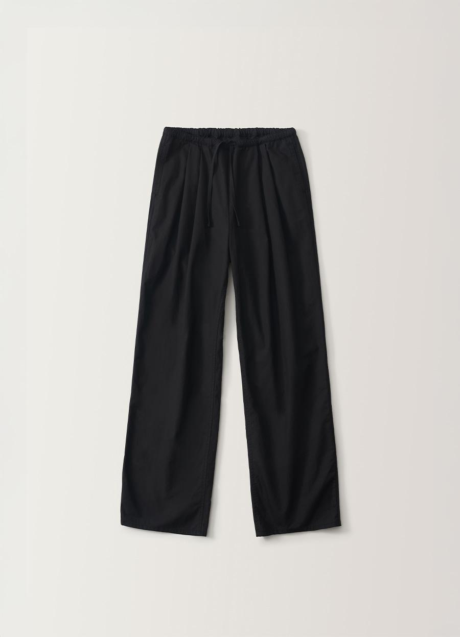 3RD / Lazy cotton drawstring pants (Black)