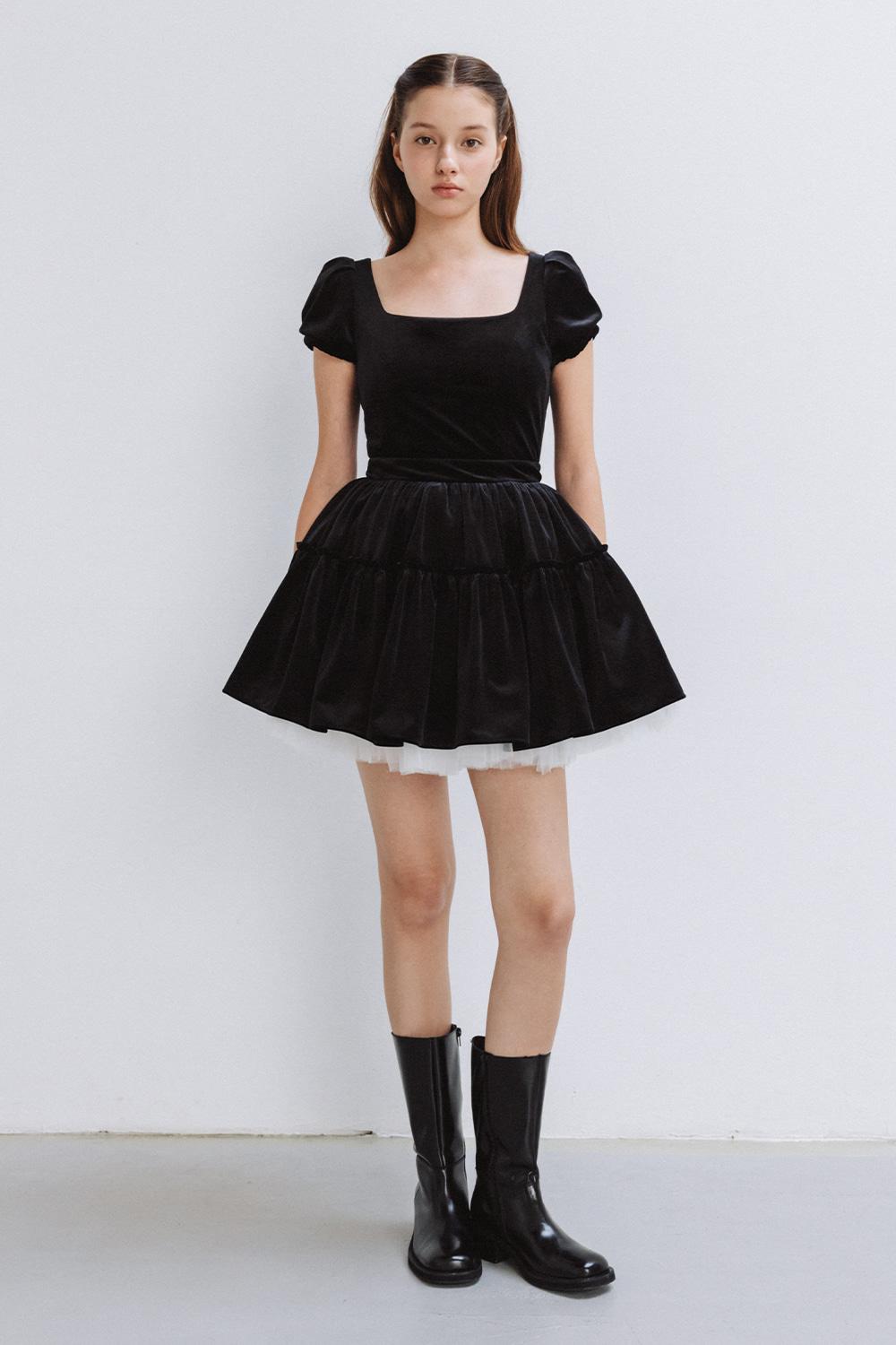 [2차] BLACK SWAN VELVET DRESS_TT5W602BK