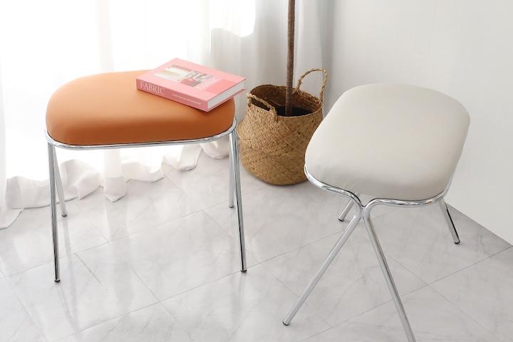 코벳 유니크 인테리어 디자인 보조간이 화장대 대기용 스툴