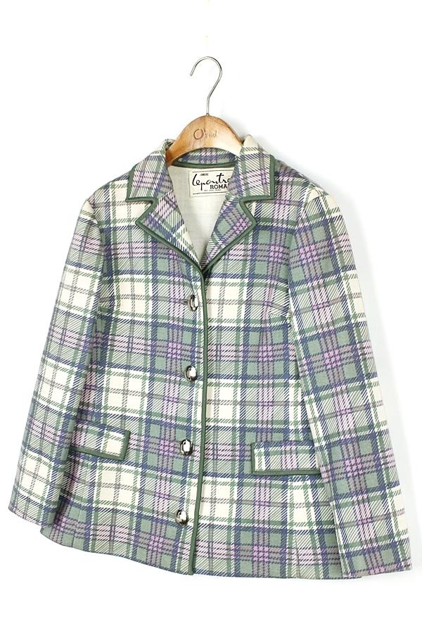 COPONTRE 모직 혼방 레트로 체크 자켓 WOMAN_M