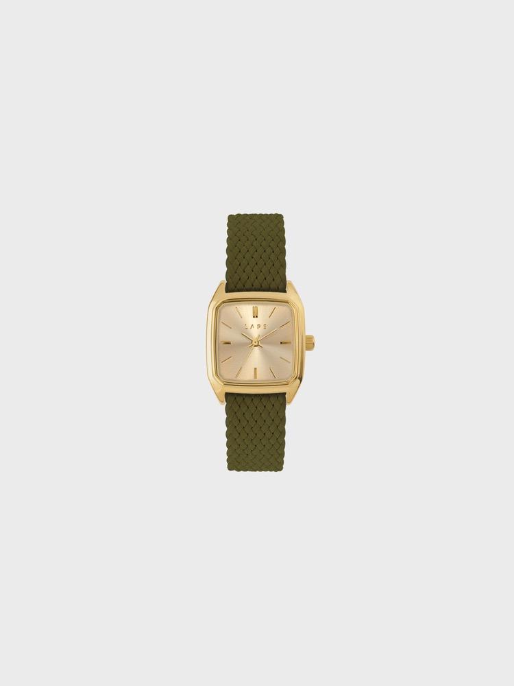 Nova Champagne [Olive Perlon Watch Band/Gold 14mm Prima]