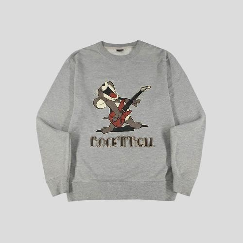톰과제리 멜란지 그레이 락앤롤 제리 프린팅 맨투맨 티셔츠  SIZE M