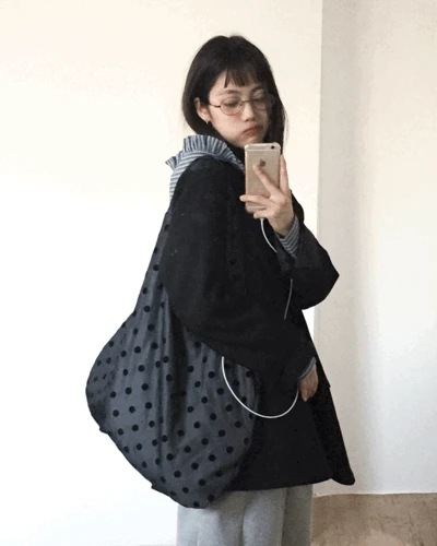 [MD추천]도트 새틴 숄더백 (2coor)