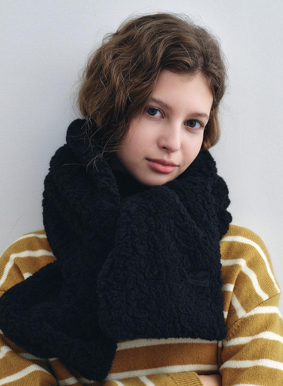 소프트 플리스 머플러 - 블랙