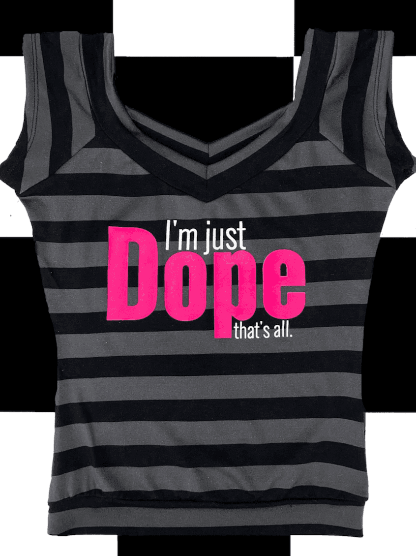 IM JUST DOPE STRIPED TOP