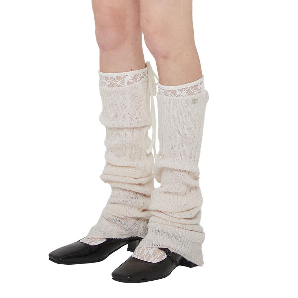LONG KNIT LEG WARMER_IVORY