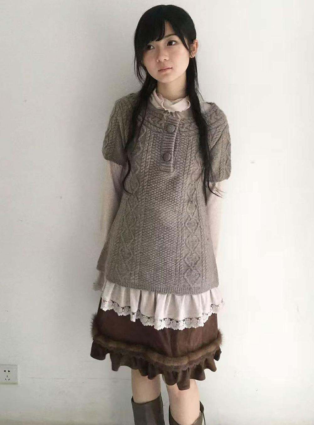 Cable Knit Button Short Sleeve Sweater (2color)