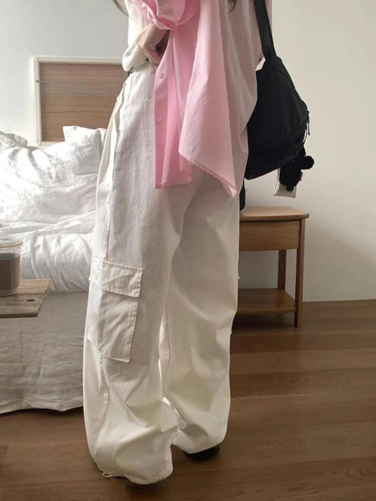 [클마로] 스터닝 비조 핀턱 카고 팬츠