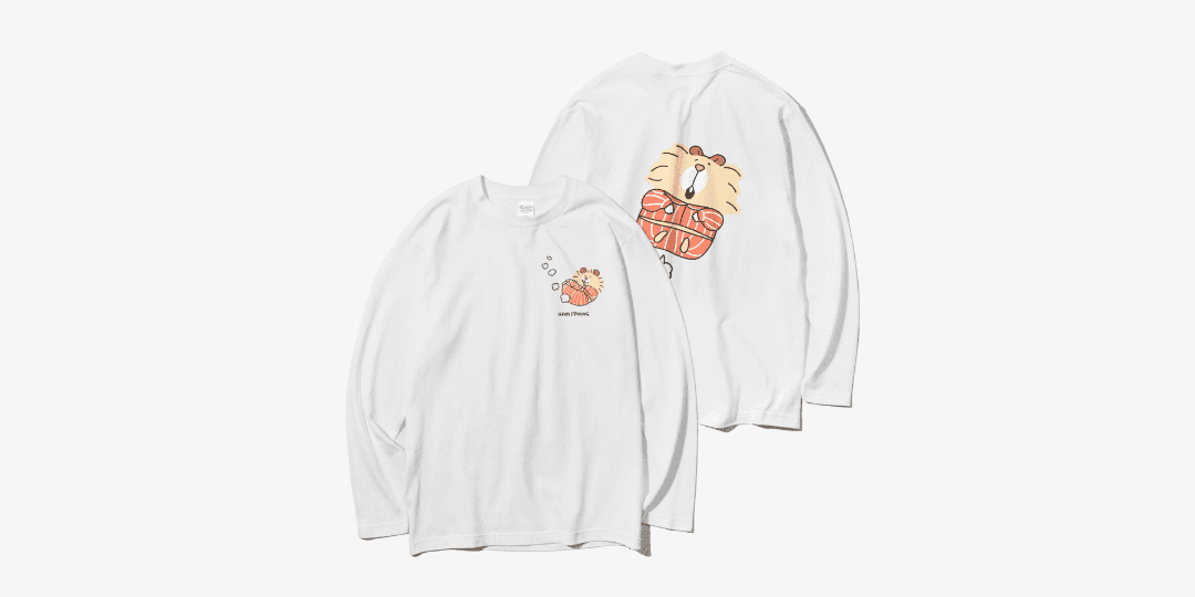 드르렁뿡 앞뒤 긴팔 티샤쮸