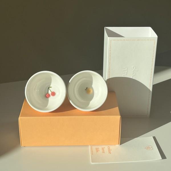 [Gift set] 열매잔 (2ea 도자기잔세트)