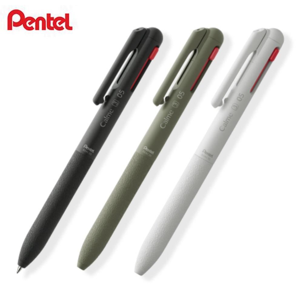 펜텔 카르므 3색 볼펜 멀티펜 0.7 Pentel Calme 저소음 칼무