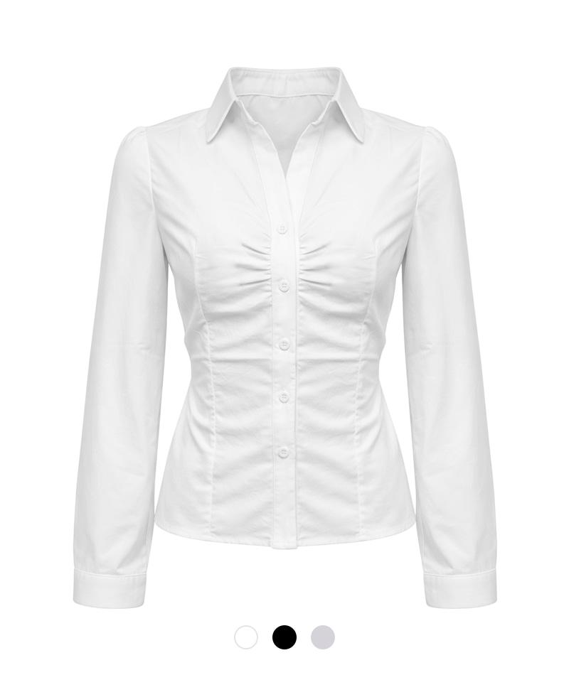 에블린 페미닌 셔링 셔츠