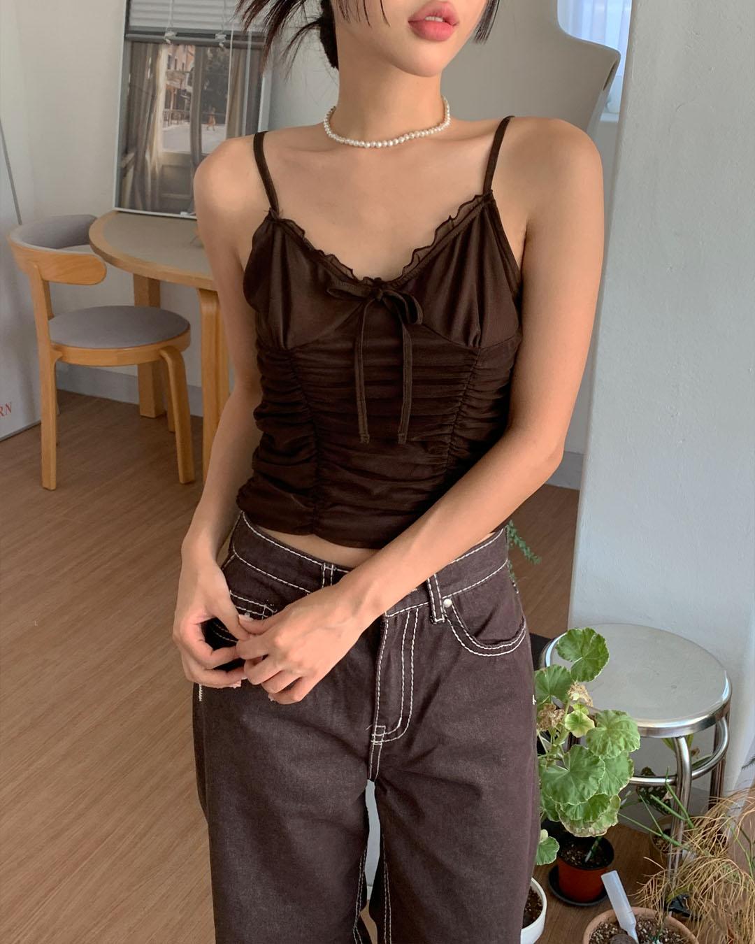 Romantic shirring sv (3colors!)