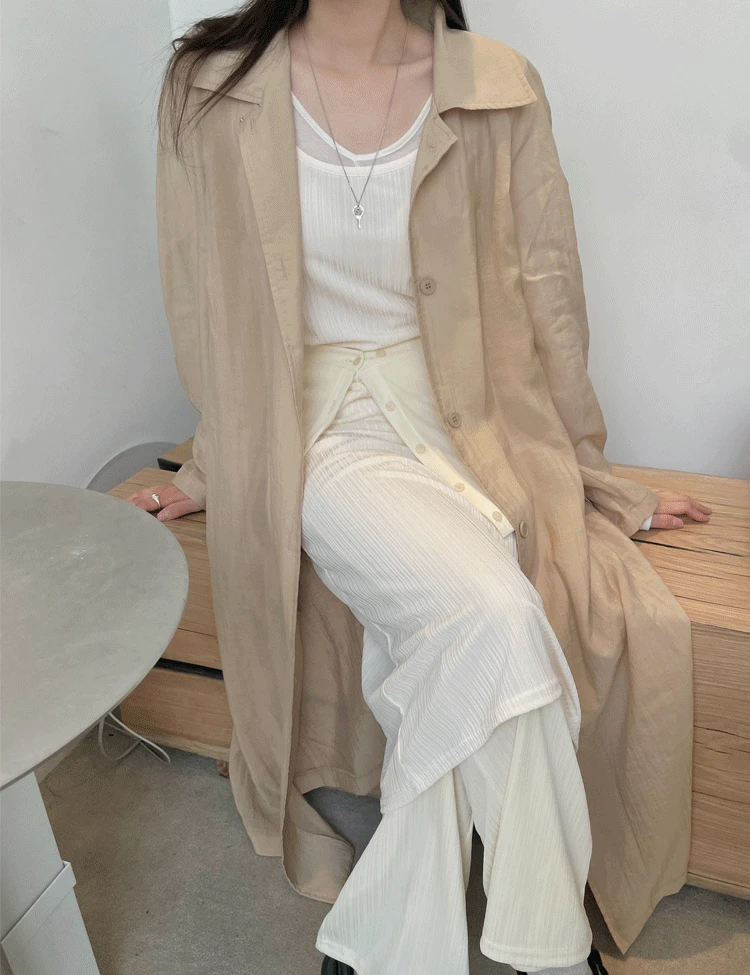 썸머 시스루 트렌치 코트(2color)