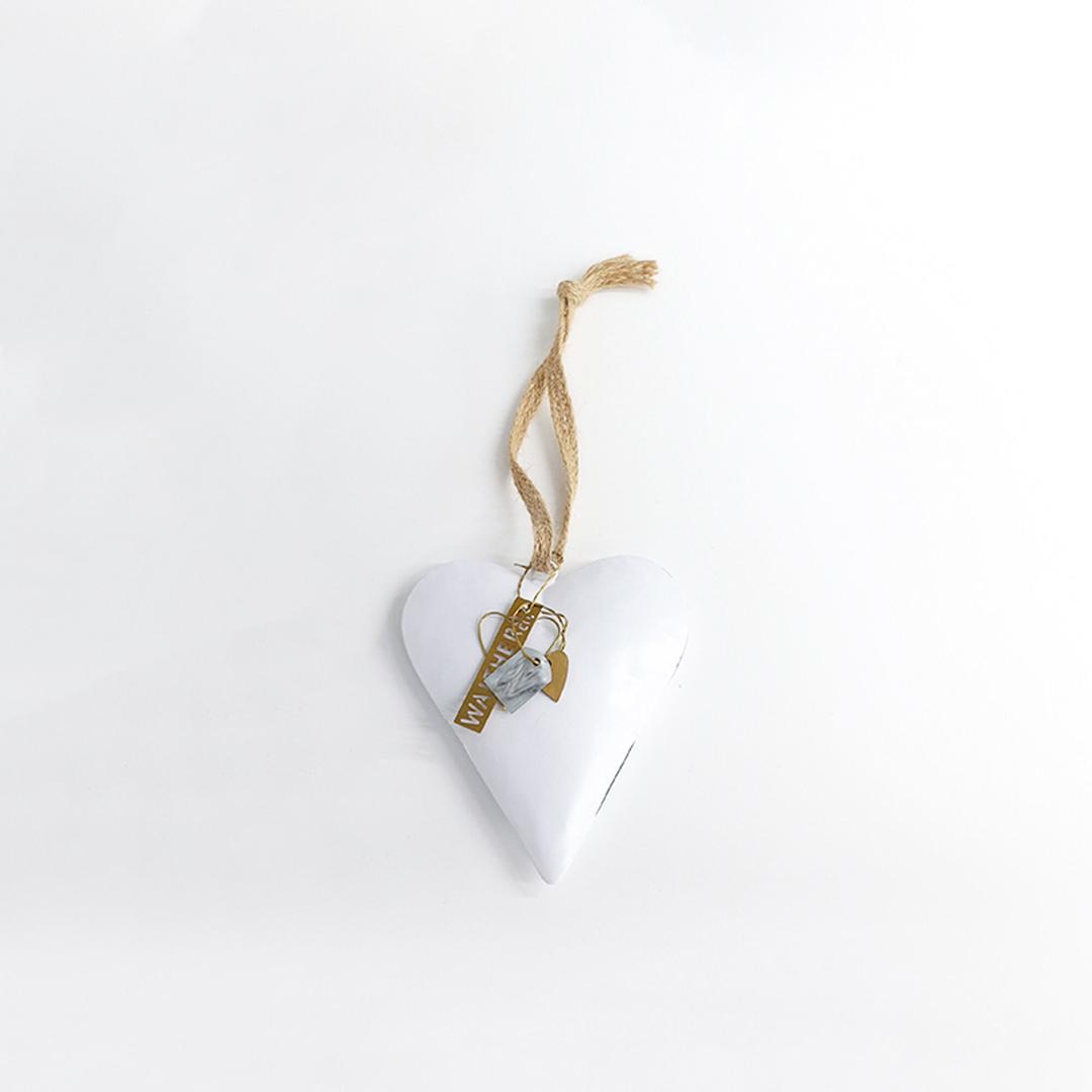 덴마크 Walther & Co 크리스마스 트리 오너먼트 3D Heart, White