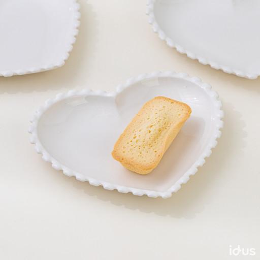 도트 하트 플레이트(화이트)