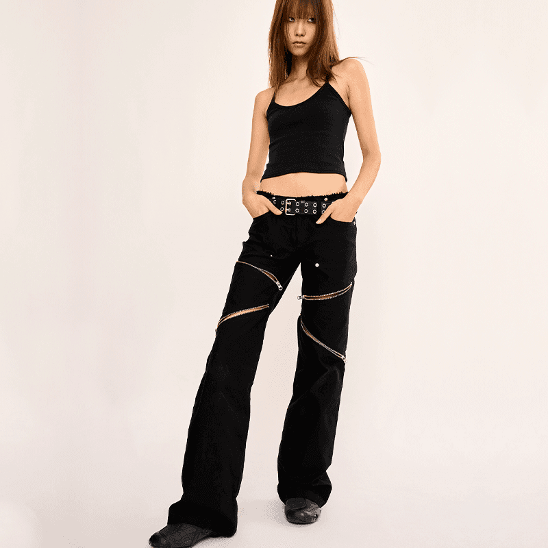 [FANYOUNG] Damaged Bootcuts Pant