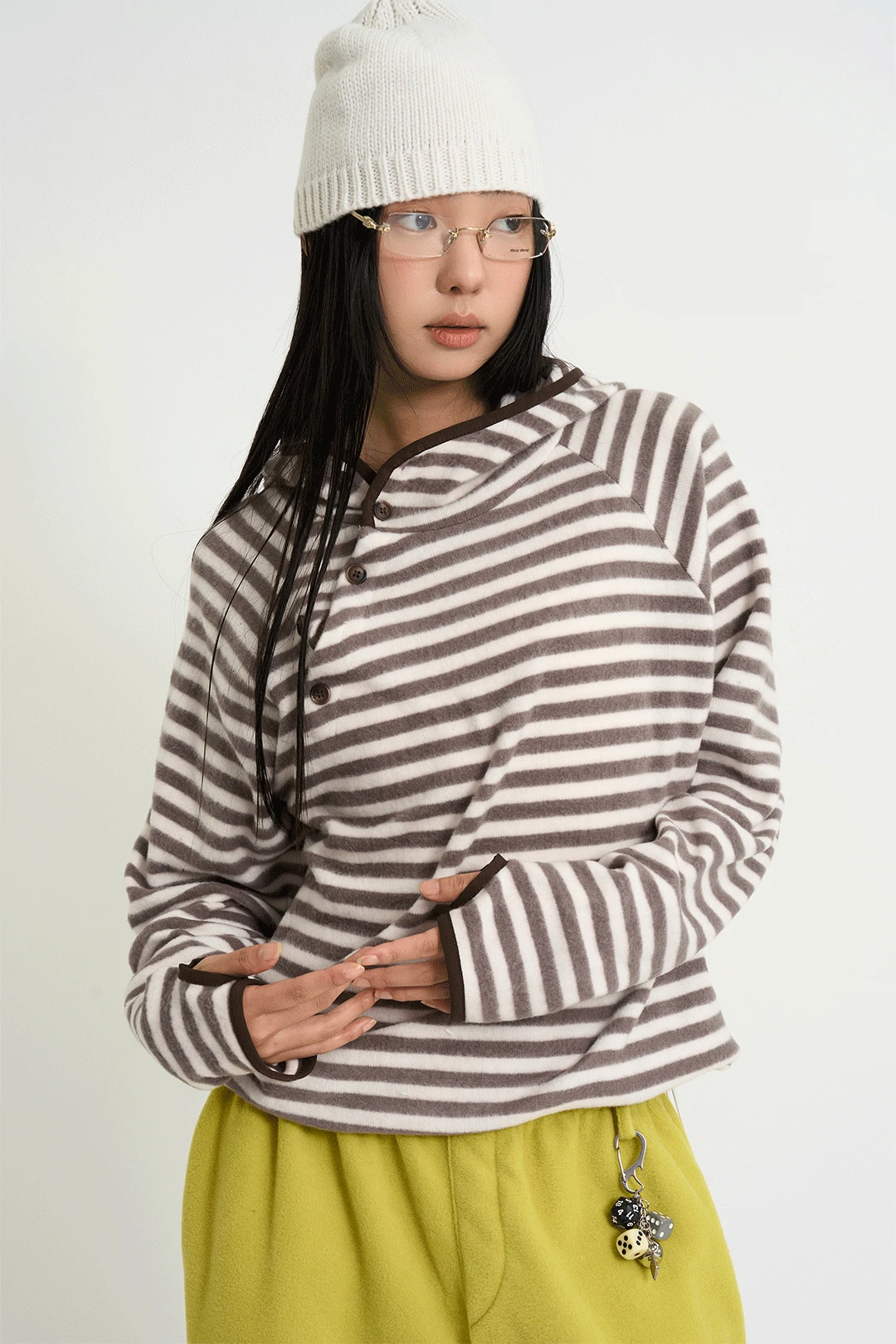 브리즈 후리스 후드 풀오버