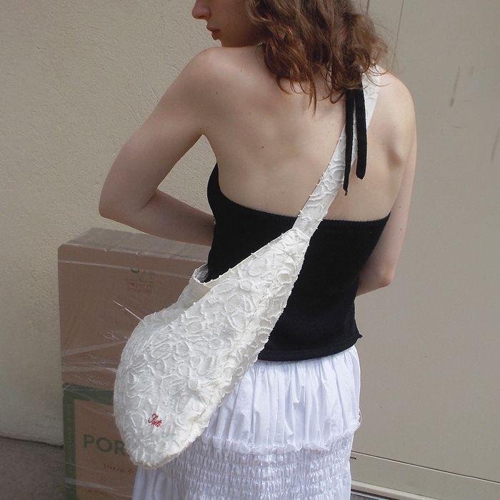 Vacance bag (ivory flower)