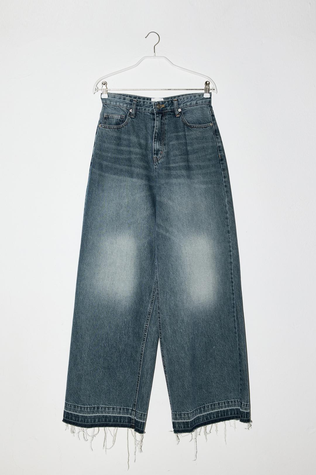 VINTAGE DAMAGE WIDE DENIM PANTS