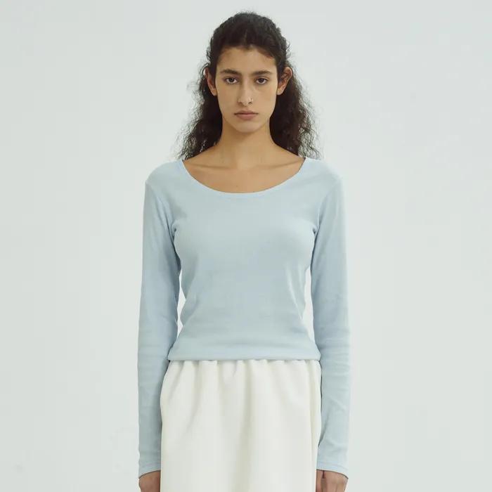 Monia round tee _ 5color