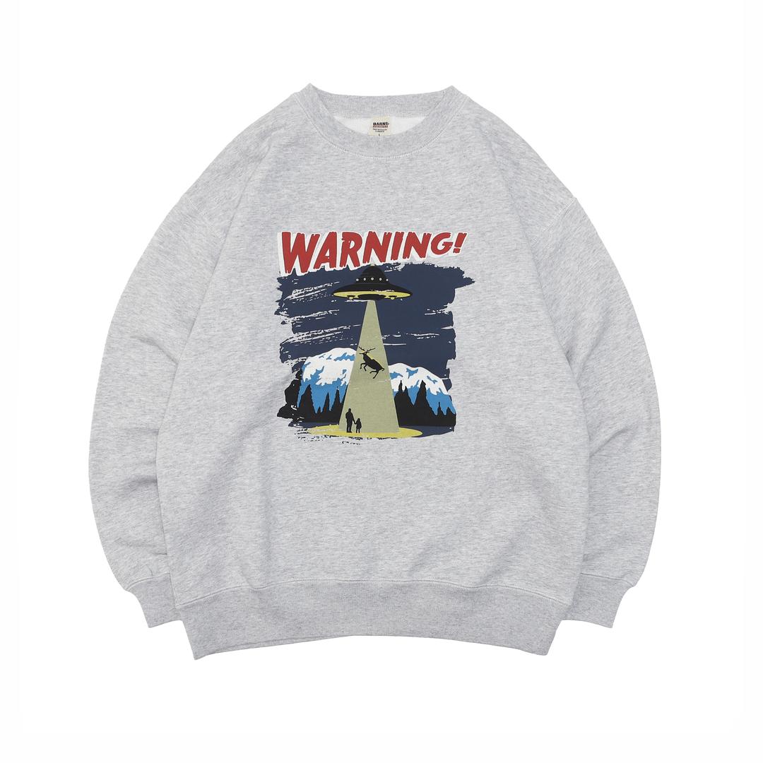 ATHLETIC CREW SWEATSHIRT - WARNING GRAY(BR-25102)