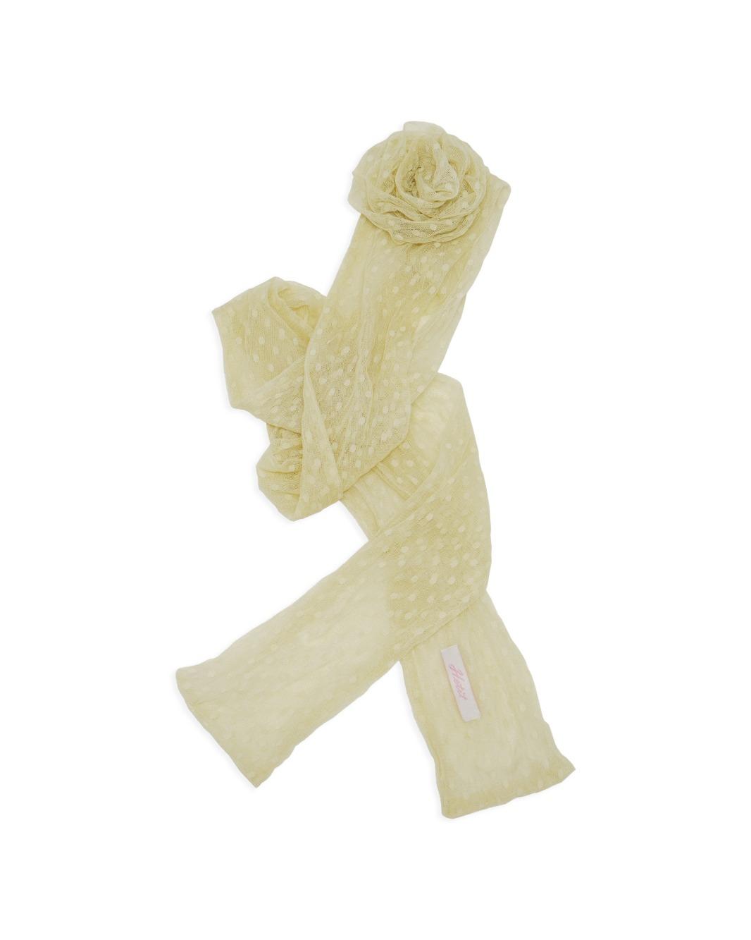 Wrinkle Dot Rose Scarf (Lemon)