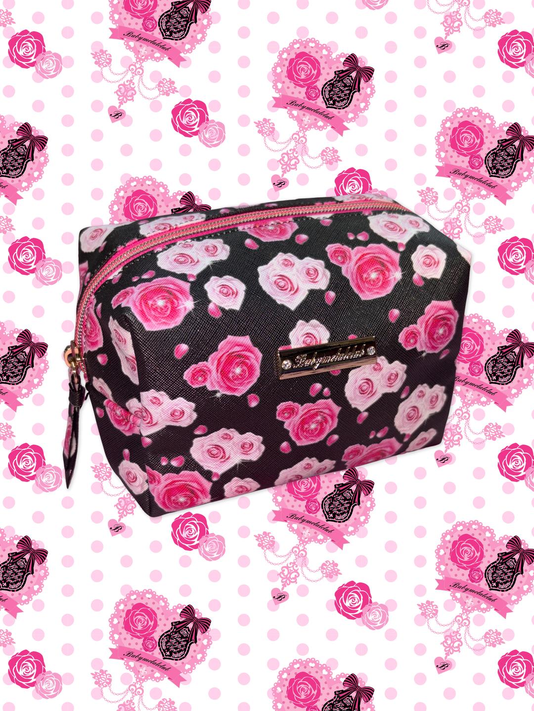 Rose bonbon pouch (black)